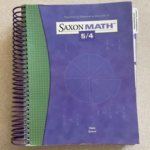 Saxon math teacher’s manual books volume 2, 4/5th grade.